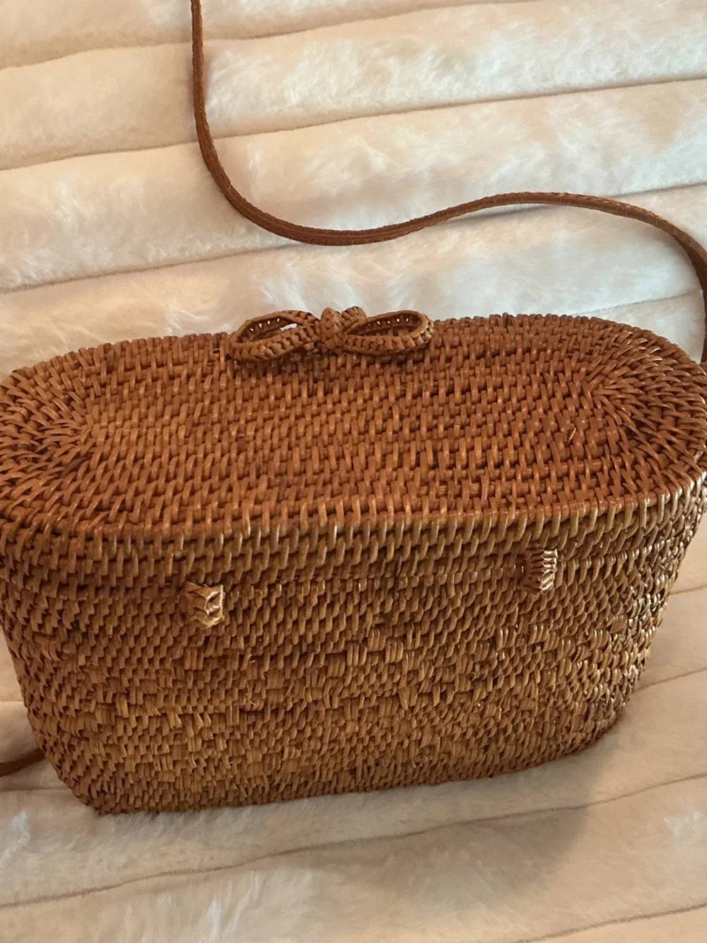Bali straw handbag